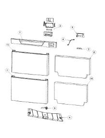 Front Panel parts for  Dishwasher DD24DCTB6V2-88559-A from AppliancePartsPros.com