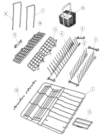Baskets / Racks parts for  Dishwasher DD24DCTW6-88514A from AppliancePartsPros.com