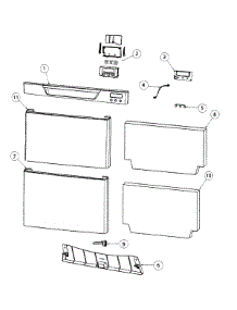 Front Panel parts for  Dishwasher DD24DCTW6V2-88563-A from AppliancePartsPros.com