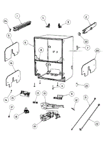 Cabinet parts for  Dishwasher DD24DCTW6V2-88563-A from AppliancePartsPros.com