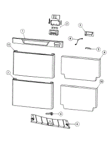 Front Panels parts for  Dishwasher DD24DCTX6-88511A from AppliancePartsPros.com