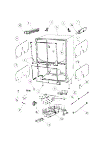 Cabinet parts for  Dishwasher DD24DCTX7-88626-A from AppliancePartsPros.com