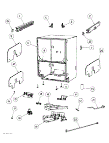 Cabinet Assy parts for  Dishwasher DD24DCW6-88526A from AppliancePartsPros.com