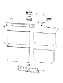 Front Panels parts for  Dishwasher DD24DCW6V2-88604-A from AppliancePartsPros.com