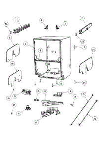 Cabinet parts for  Dishwasher DD24DCW6V2-88604-A from AppliancePartsPros.com
