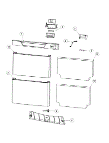 Front Assy parts for  Dishwasher DD24DCX6-88527A from AppliancePartsPros.com