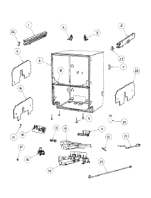 Cabinet Assy parts for  Dishwasher DD24DCX6-88527A from AppliancePartsPros.com