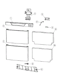 Front Panels parts for  Dishwasher DD24DCX6V2-88605-A from AppliancePartsPros.com