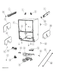 Cabinet parts for  Dishwasher DD24DCX6V2-88605-A from AppliancePartsPros.com