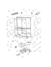 Cabinet parts for  Dishwasher DD24DCX7-84690-B from AppliancePartsPros.com