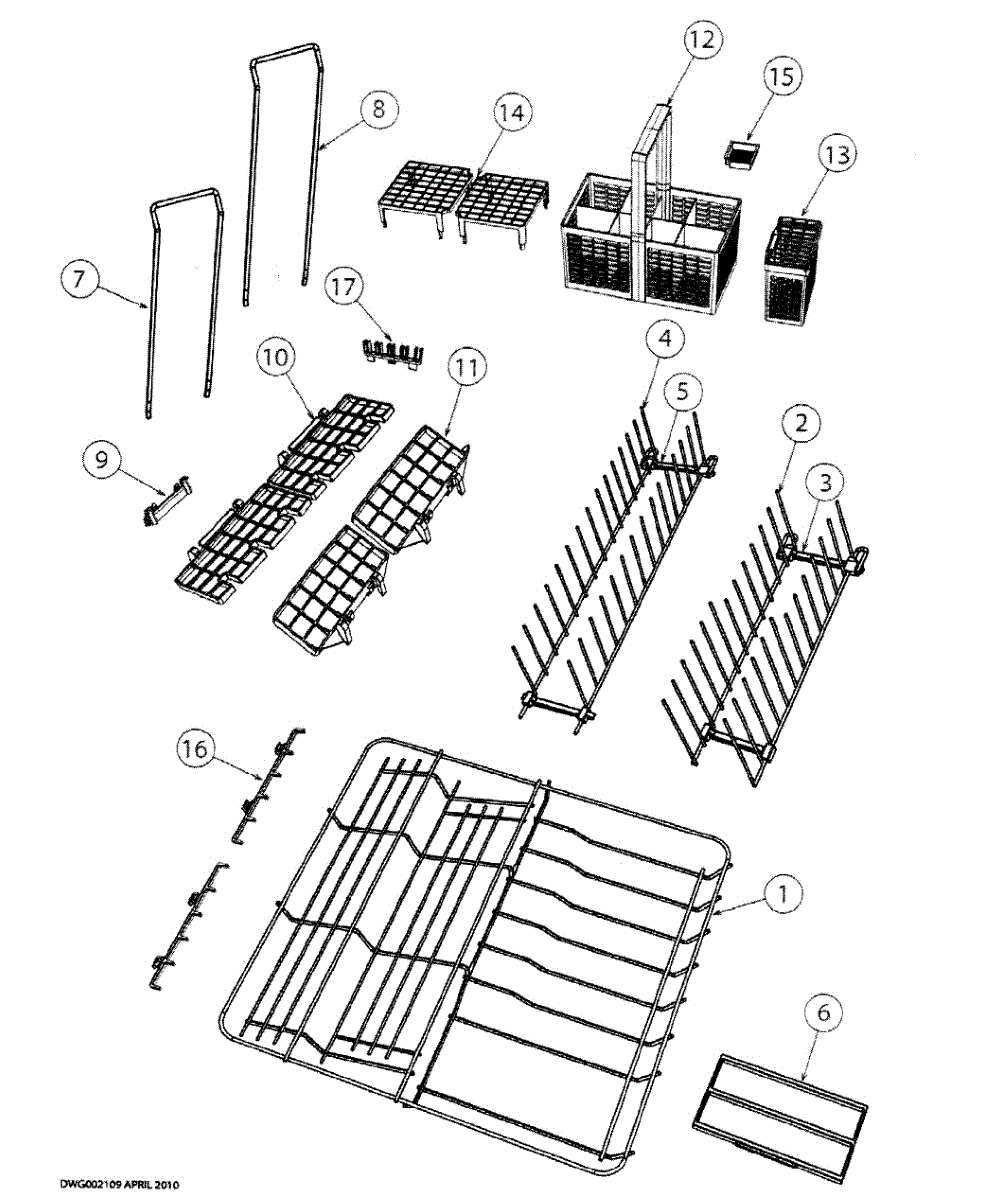 Parts for DD24DDFTX6V2-88555A: Racks Parts - AppliancePartsPros.com