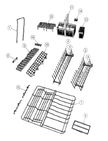 Racks parts for  Dishwasher DD24DDFX6V2-88610A from AppliancePartsPros.com