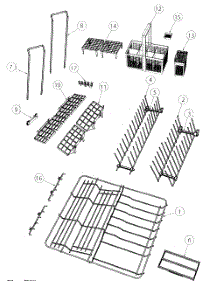 Racks parts for  Dishwasher DD24DTI6V2-88557-A from AppliancePartsPros.com