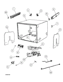 Cabinet Assy parts for  Dishwasher DD24SCB6-88524A from AppliancePartsPros.com