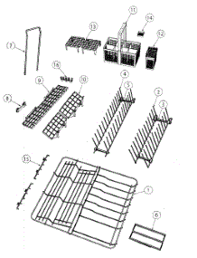 Racks parts for  Dishwasher DD24SCHTX6V2-88566-A from AppliancePartsPros.com
