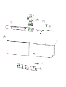Front Panel parts for  Dishwasher DD24SCTB6V2-88560-A from AppliancePartsPros.com