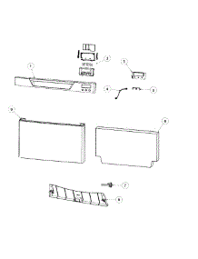 Front Panel parts for  Dishwasher DD24SCX6V2-88565A from AppliancePartsPros.com