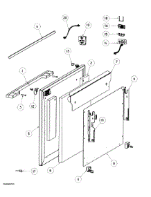 Front Panel parts for  Dishwasher DD24SDFTX6V2-88556A from AppliancePartsPros.com