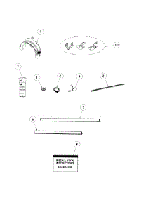 Installation Parts parts for  Dishwasher DD24SDFTX6V2-88556A from AppliancePartsPros.com
