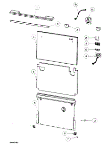 Front Panels parts for  Dishwasher DD24SDFX6-88525A from AppliancePartsPros.com
