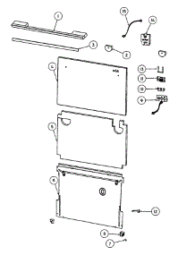 Front Panel parts for  Dishwasher DD24SDFX6V2-88603-A from AppliancePartsPros.com