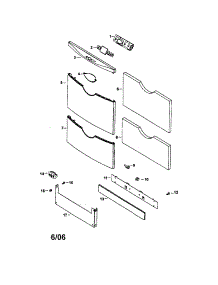 Front Panels And Controls parts for  Dishwasher DD601-87448 from AppliancePartsPros.com