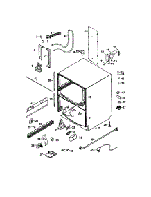 Cabinet parts for  Dishwasher DD602 from AppliancePartsPros.com