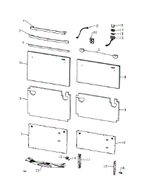 Front Panels 2 parts for  Dishwasher DD603-88445-B from AppliancePartsPros.com
