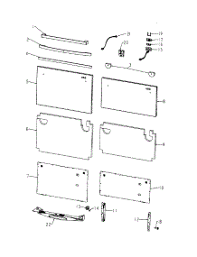 Front Panels / Controls: Flat Door parts for  Dishwasher DD603B from AppliancePartsPros.com