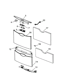 Front Panels 1 parts for  Dishwasher DD603FC-88449-B from AppliancePartsPros.com