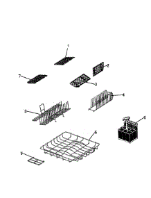 Baskets / Racks parts for  Dishwasher DD603FD-88458-B from AppliancePartsPros.com