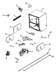 Cabinet Parts parts for  Dishwasher DD605BK-88464A from AppliancePartsPros.com