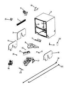 Cabinet Parts parts for  Dishwasher DD605I-88469A from AppliancePartsPros.com