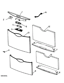 Front Panels / Controls parts for  Dishwasher DD605SS-88465A from AppliancePartsPros.com