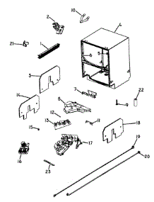 Cabinet Parts parts for  Dishwasher DD605ZW-88462A from AppliancePartsPros.com