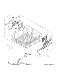 Upper Rack Assembly parts for Ge Dishwasher DDT700SMN2ES from AppliancePartsPros.com