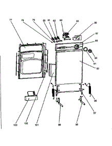 Door Assy parts for Danby Dishwasher DDW1802W from AppliancePartsPros.com