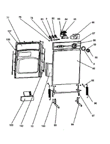 Door Assy parts for Danby Dishwasher DDW1805W from AppliancePartsPros.com