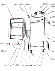 Front Section parts for Danby Dishwasher DDW1899WP from AppliancePartsPros.com