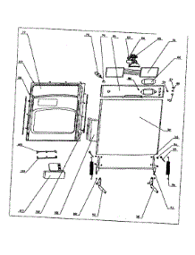 Door Assy parts for Danby Dishwasher DDW2405W from AppliancePartsPros.com