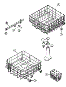 Track & Rack Assembly parts for Amana Dishwasher DDW261RAW-PDDW261RAW0 from AppliancePartsPros.com