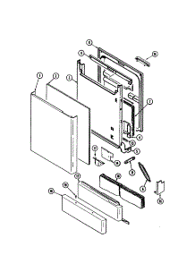 Door (Ii) - Padw862eas0 parts for Amana Dishwasher DDW361RAB-PDDW361RAB0 from AppliancePartsPros.com