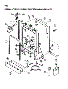 Tub (I) parts for Amana Dishwasher DDW361RAB-PDDW361RAB0 from AppliancePartsPros.com
