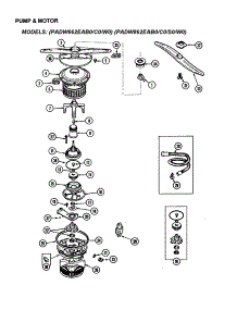 Pump And Motor (I) parts for Amana Dishwasher DDW361RAB-PDDW361RAB0 from AppliancePartsPros.com