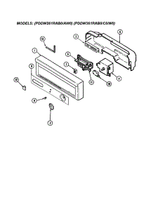 Control Panel (Ii) parts for Amana Dishwasher DDW361RAC-PDDW361RAC0 from AppliancePartsPros.com