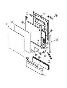 Door (Iii) - Pddw261rab0 / W0 parts for Amana Dishwasher DDW361RAC-PDDW361RAC0 from AppliancePartsPros.com