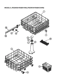 Track And Rack (Ii) parts for Amana Dishwasher DDW361RAC-PDDW361RAC0 from AppliancePartsPros.com