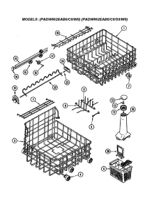 Track And Rack (I) parts for Amana Dishwasher DDW361RAW-PDDW361RAW0 from AppliancePartsPros.com