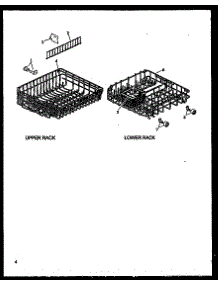 Upper / Lower Rack parts for Modern Maid Dishwasher DDW650WW/P1173709W from AppliancePartsPros.com