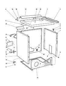 Cabinet Assembly parts for  Dryer DE08 from AppliancePartsPros.com